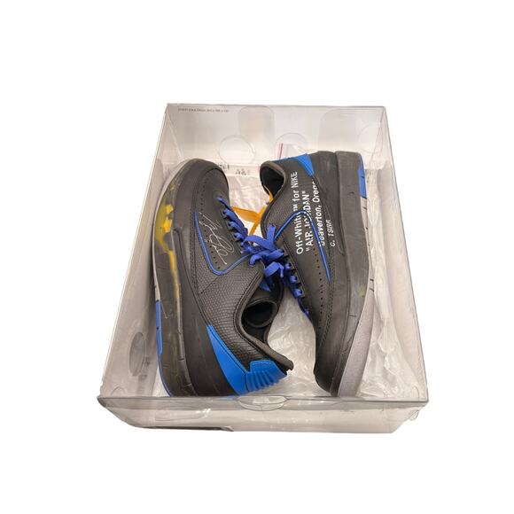 JORDAN x OFF-White Air Jordan 2 Retro Low OG SP Black Varsity Blue DJ4375 Sz 12 main image 9